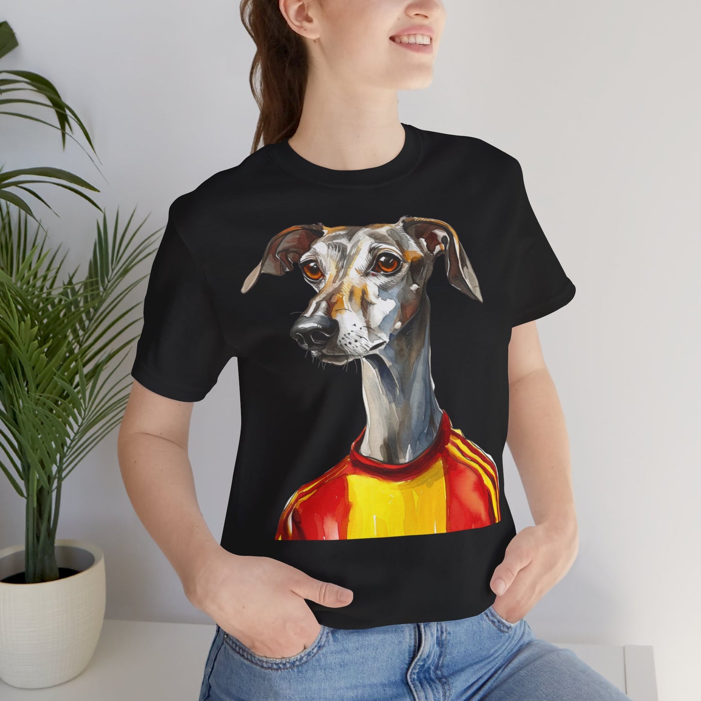 Unisex T-Shirt Fußball Fan Wuffis I EM 2024 I Galgo Espanol I Team Spanien