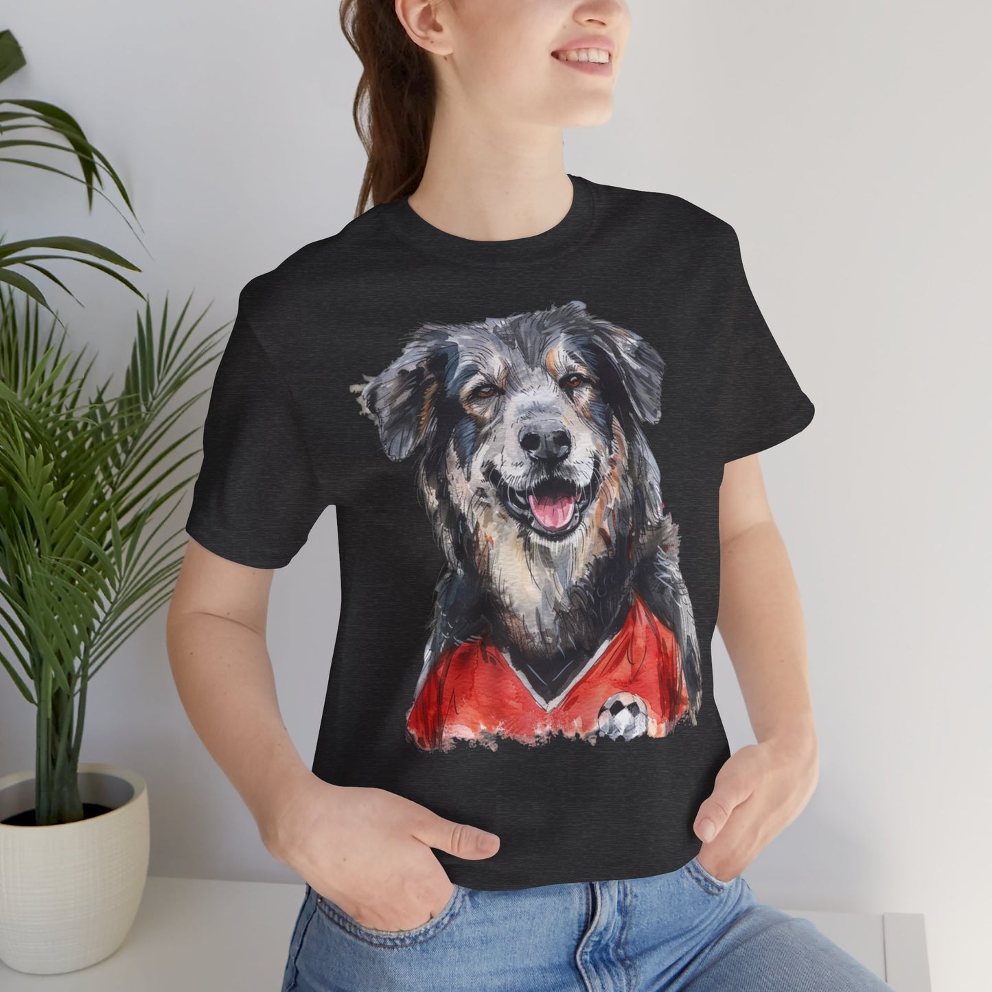 Unisex T-Shirt Fußball Fan Wuffis I EM 2024 I Albanischer Schäferhund I Team Albanien