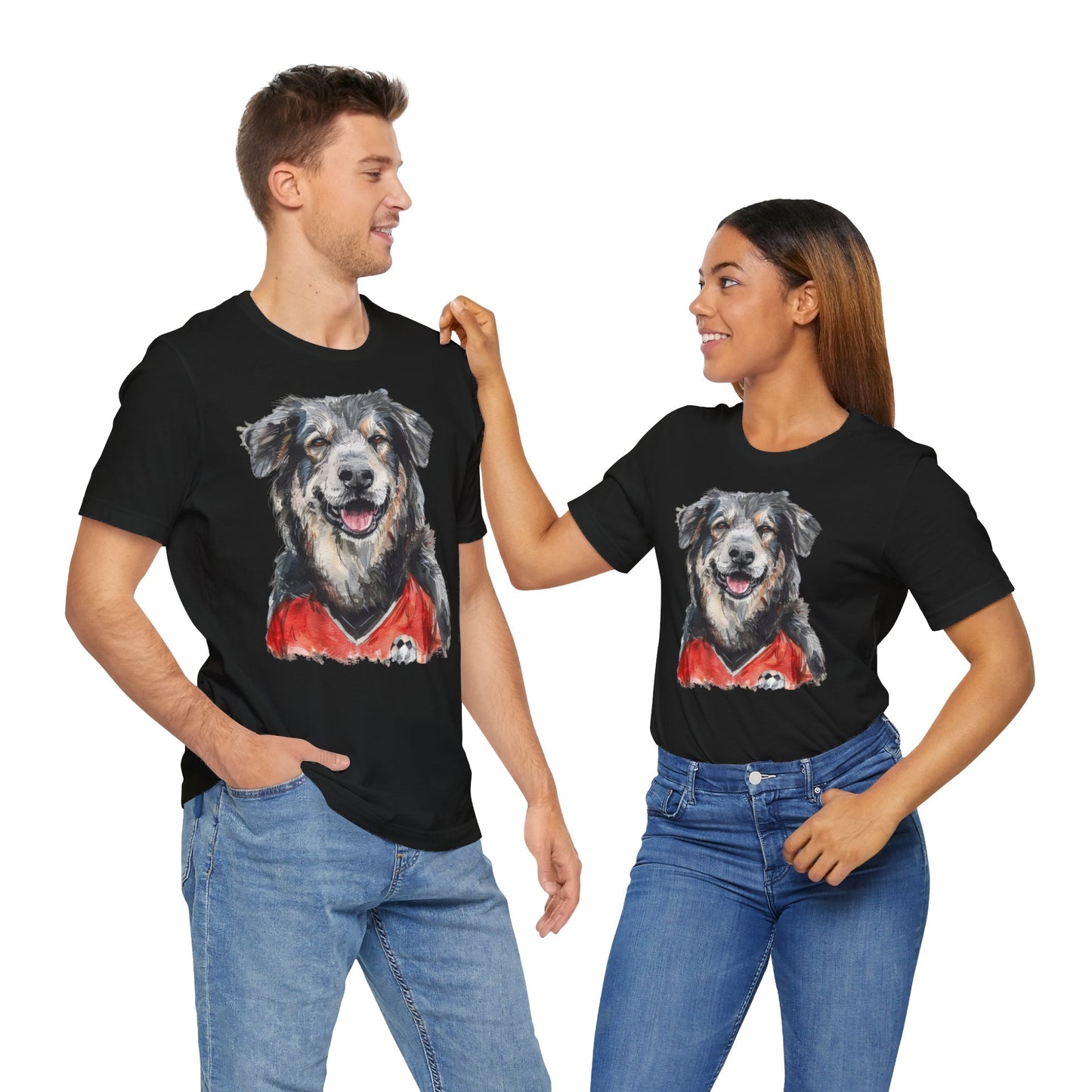 Unisex T-Shirt Fußball Fan Wuffis I EM 2024 I Albanischer Schäferhund I Team Albanien