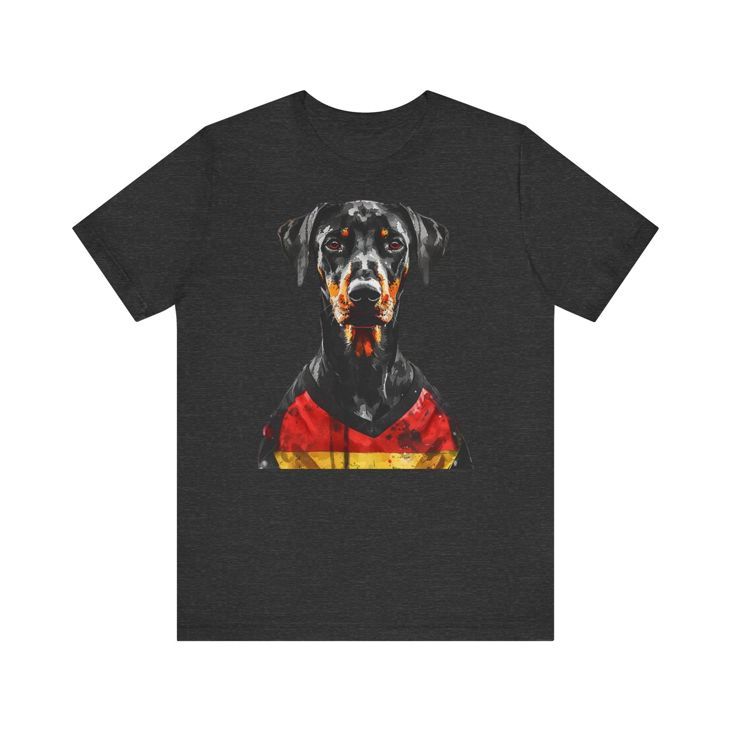 Unisex T-Shirt Fußball Fan Wuffis I EM 2024 I Dobermann  I Team Deutschland