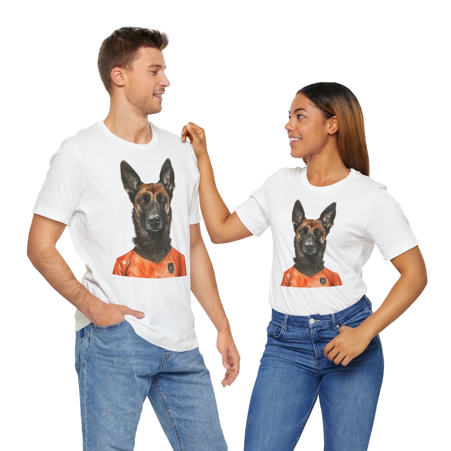 Unisex T-Shirt Fußball Fan Wuffis I EM 2024 I Holländischer Schäferhund I Team Niederlande