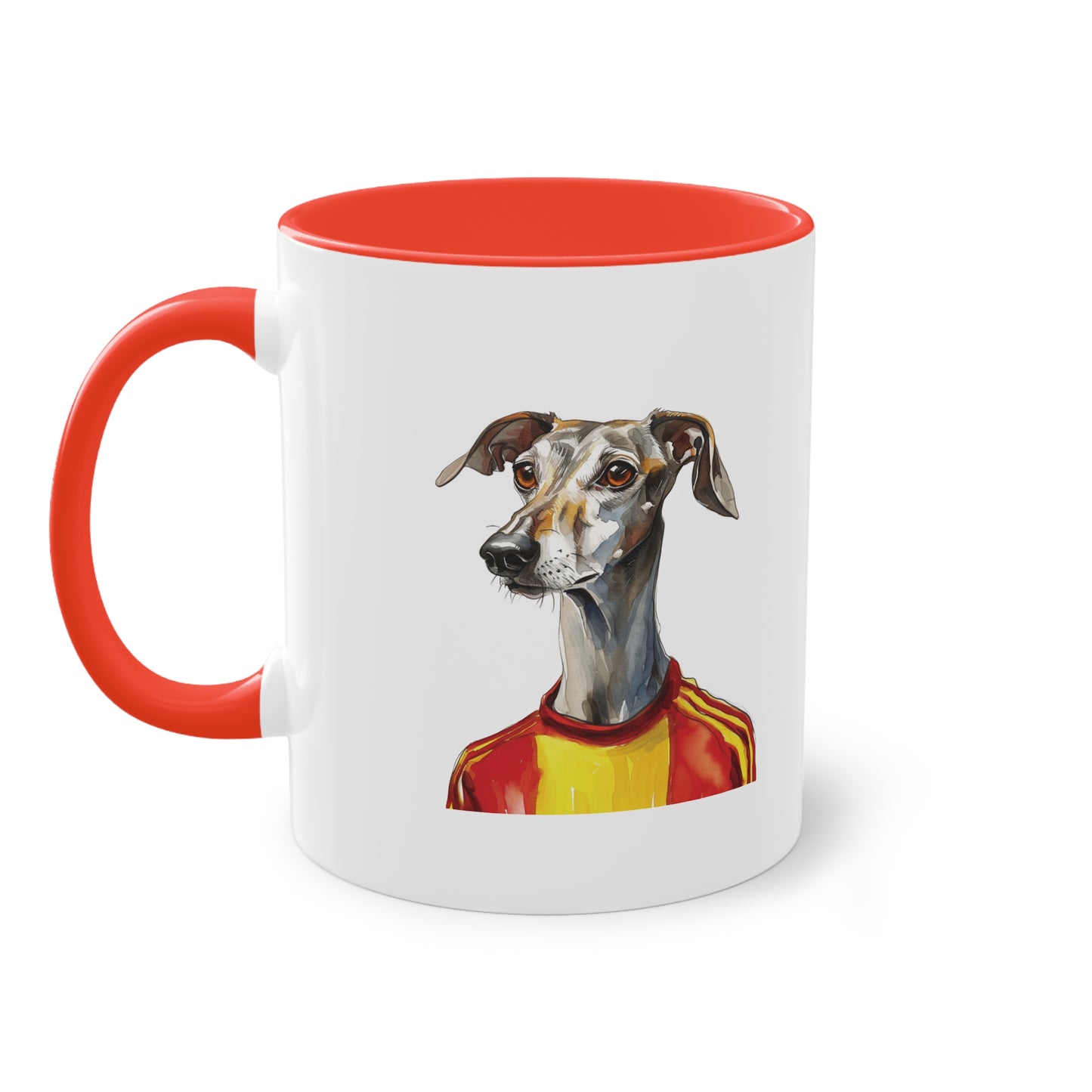 Hunde Tasse Fußball Fan Wuffis I EM 2024 I Galgo Espanol I Team Spanien