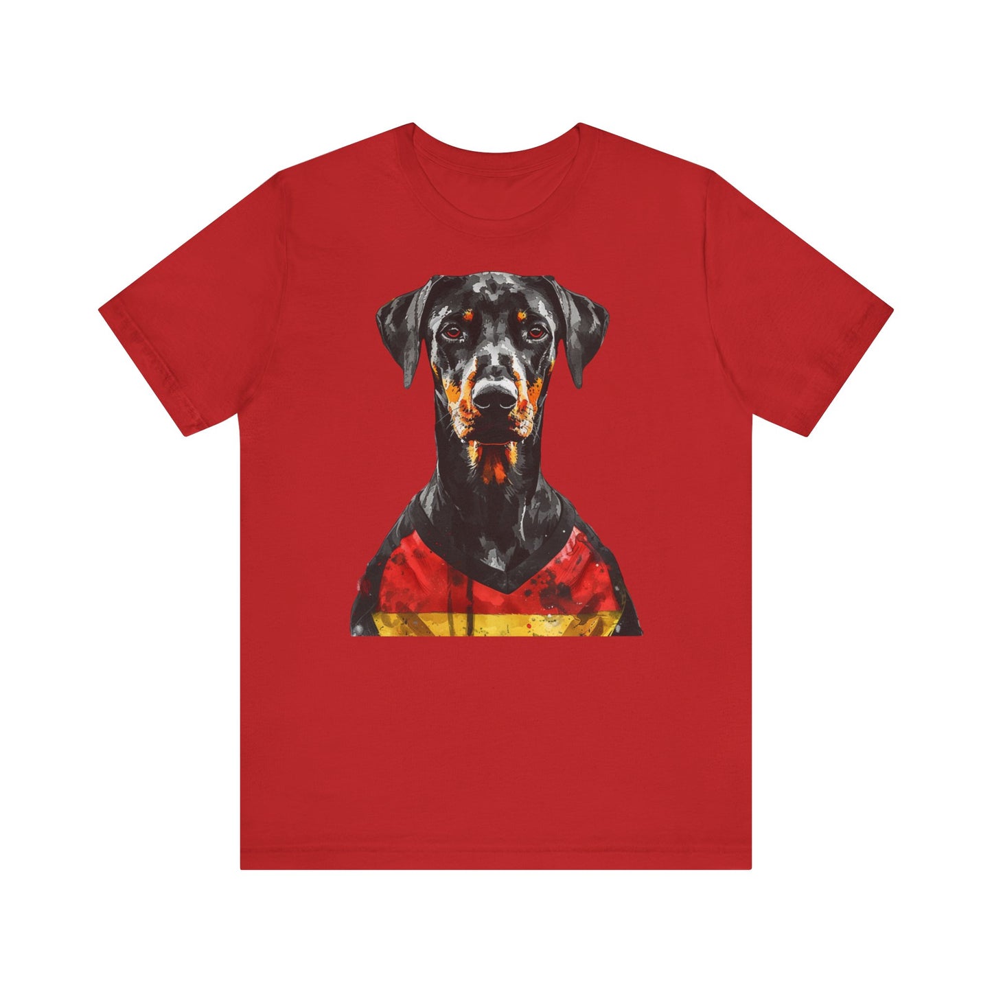 Unisex T-Shirt Fußball Fan Wuffis I EM 2024 I Dobermann  I Team Deutschland