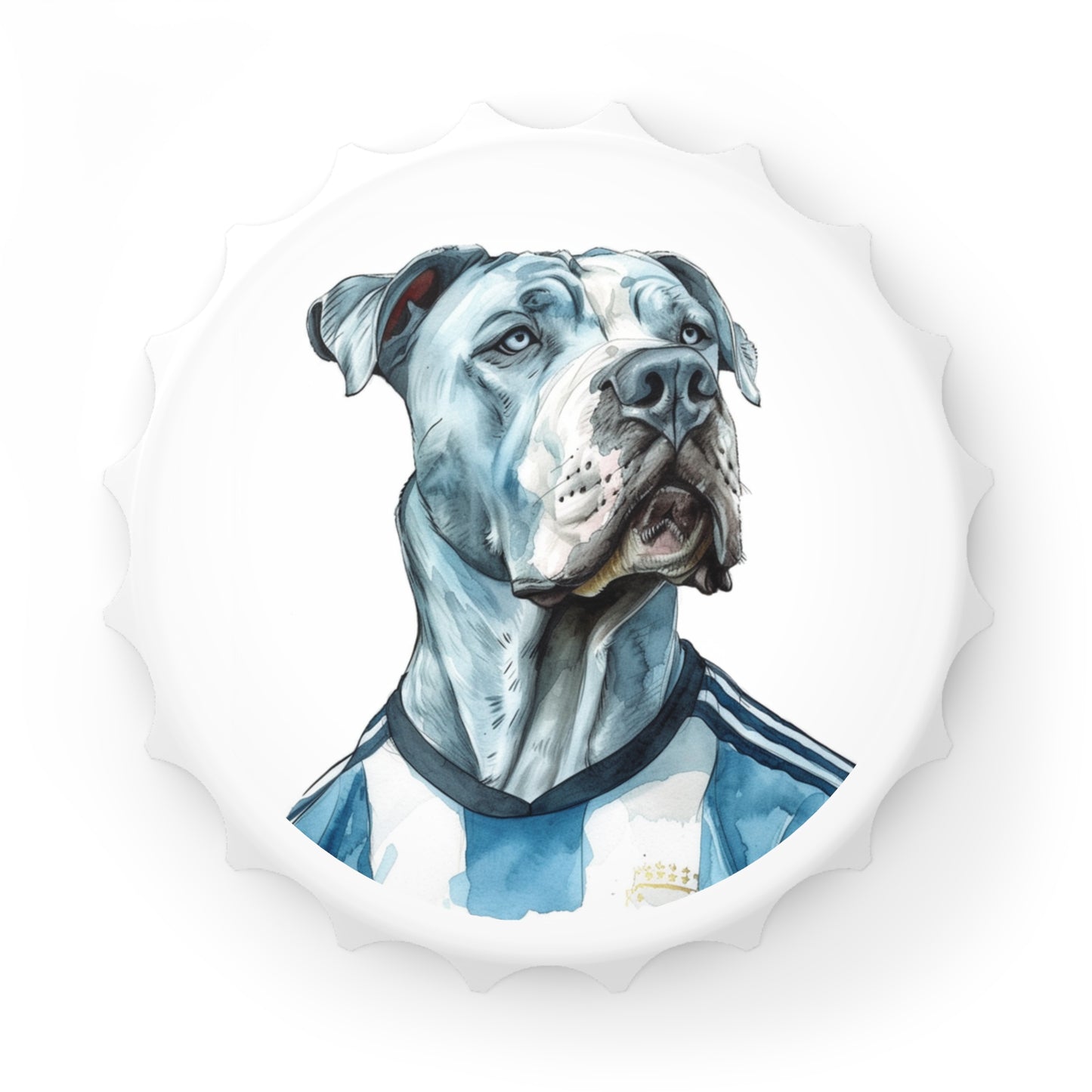 Bark & Brew I Flaschenöffner mit Hundemotiven I Dogo Argentino I WM 2026 I Team Argentinien