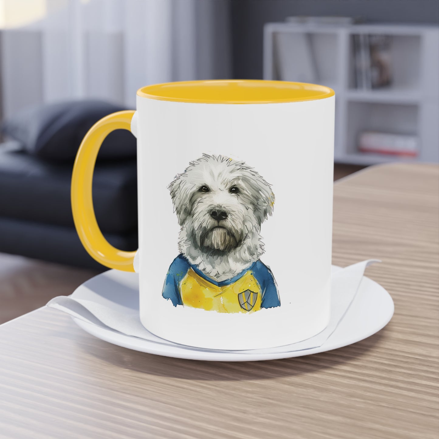 Hunde Tasse Fußball Fan Wuffis I EM 2024 I Ukrainischer Schäferhund I Team Ukraine