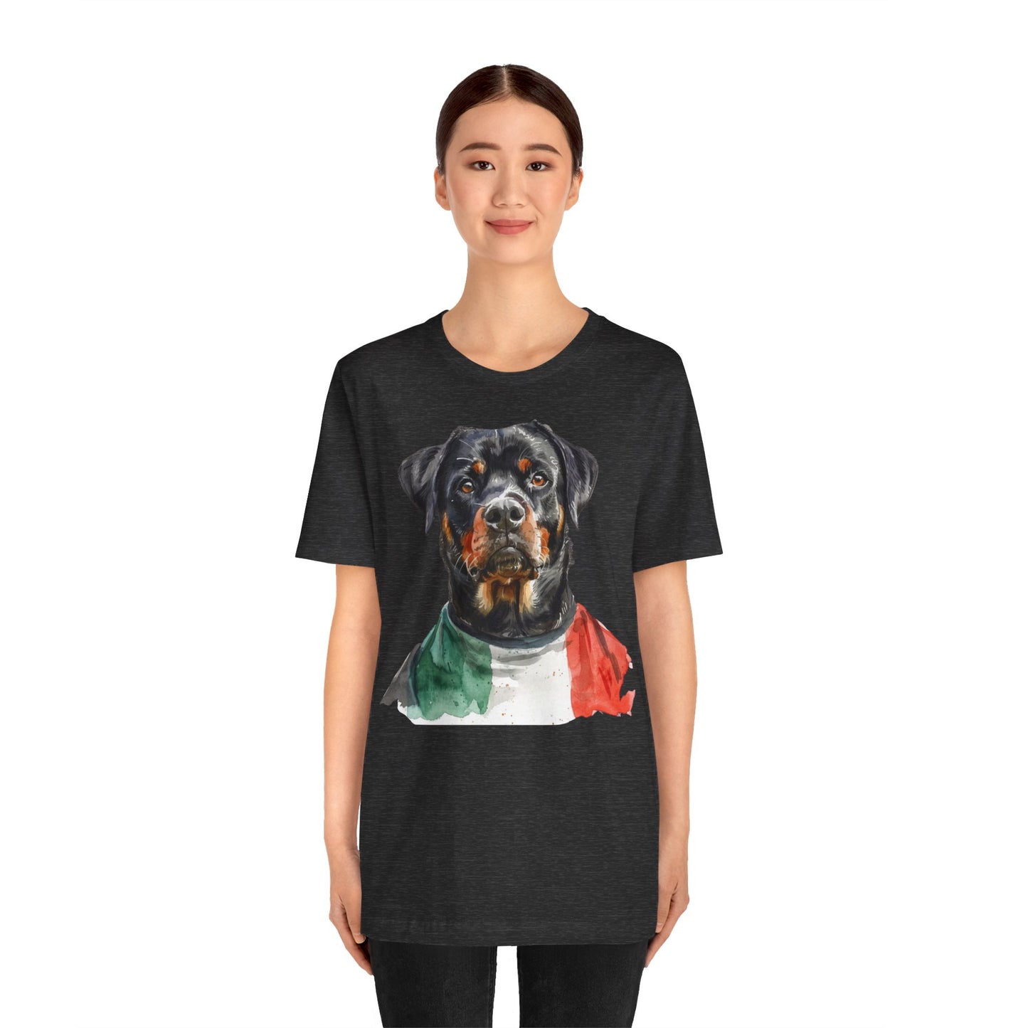 Unisex T-Shirt Fußball Fan Wuffis I EM 2024 I Rottweiler I Team Italien