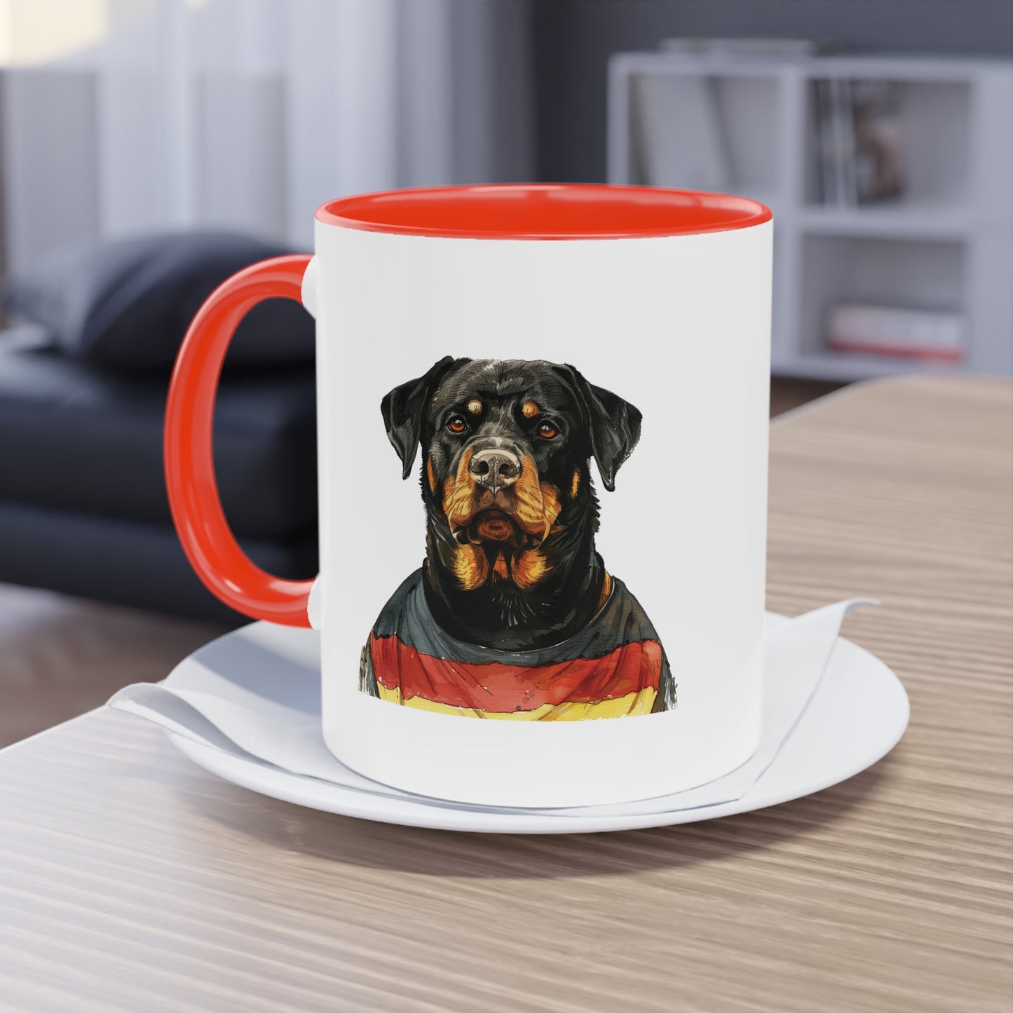 Hunde Tasse Fußball Fan Wuffis I EM 2024 I Rottweiler I Team Deutschland