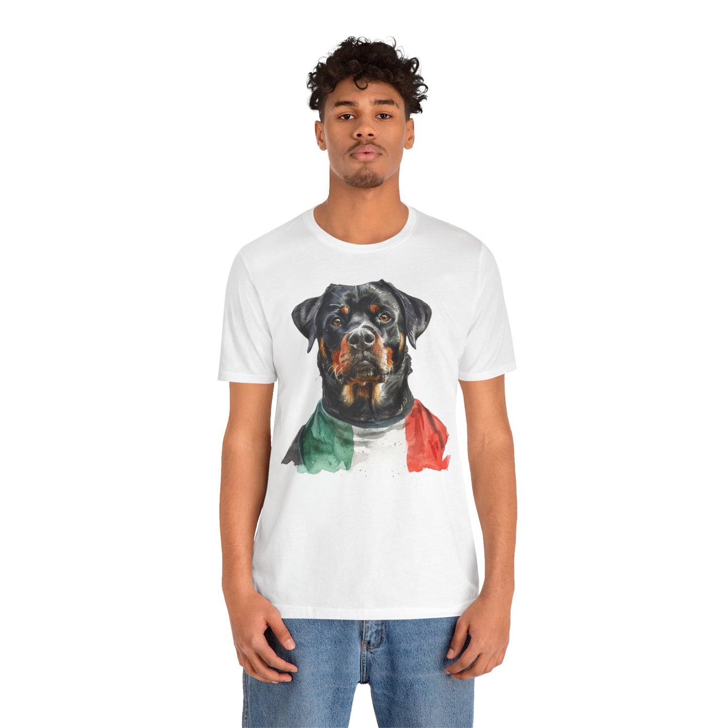 Unisex T-Shirt Fußball Fan Wuffis I EM 2024 I Rottweiler I Team Italien