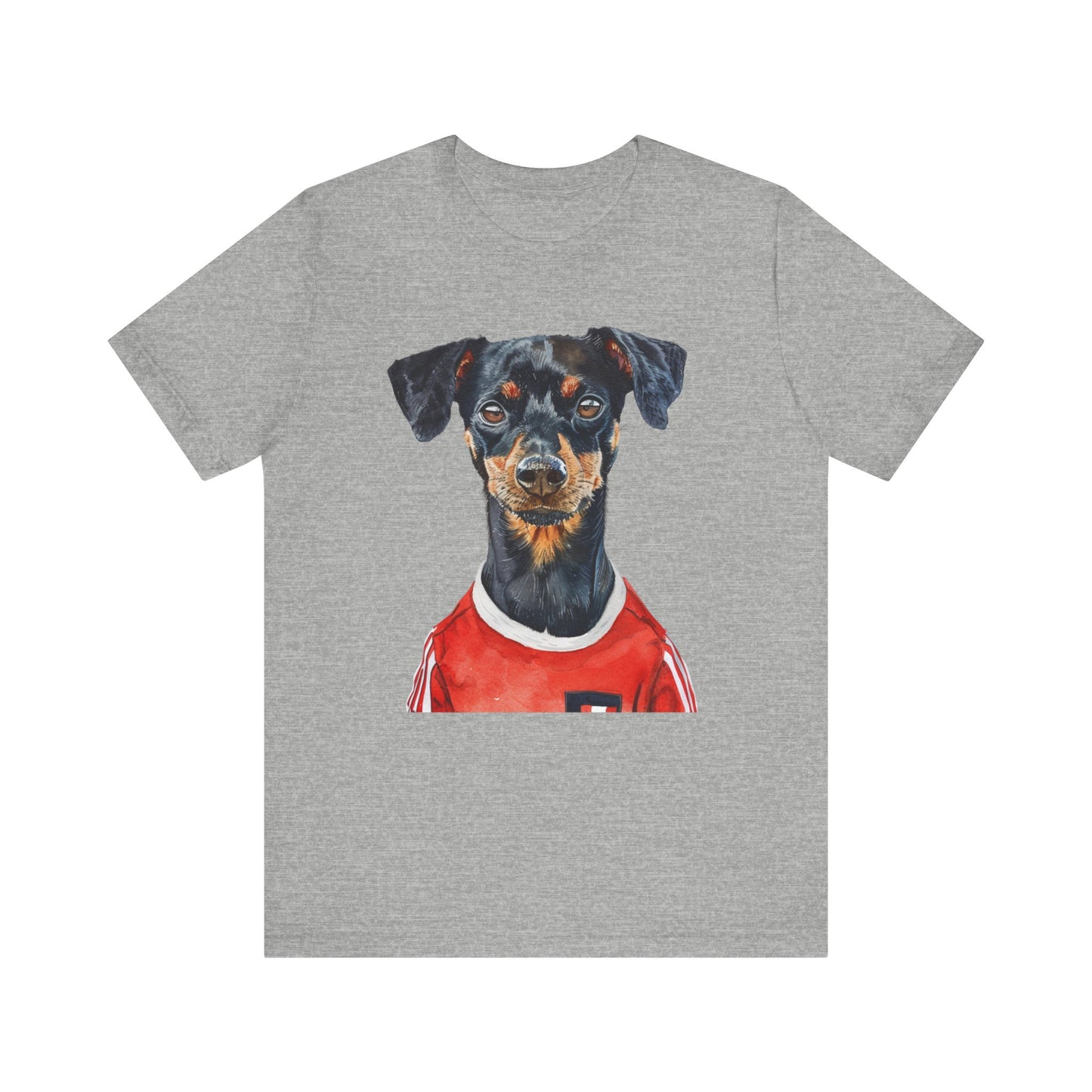 Unisex T-Shirt Fußball Fan Wuffis I EM 2024 I Österreichischer Pinscher I Team Österreich