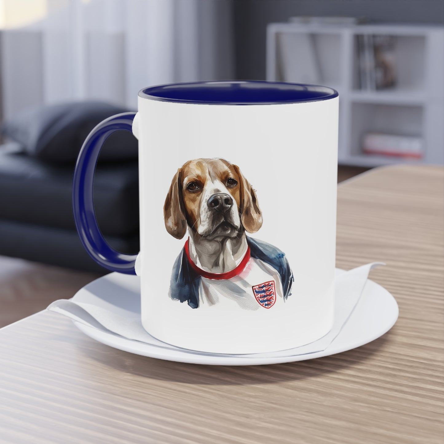 Hunde Tasse Fußball Fan Wuffis I EM 2024 I Beagle I Team England