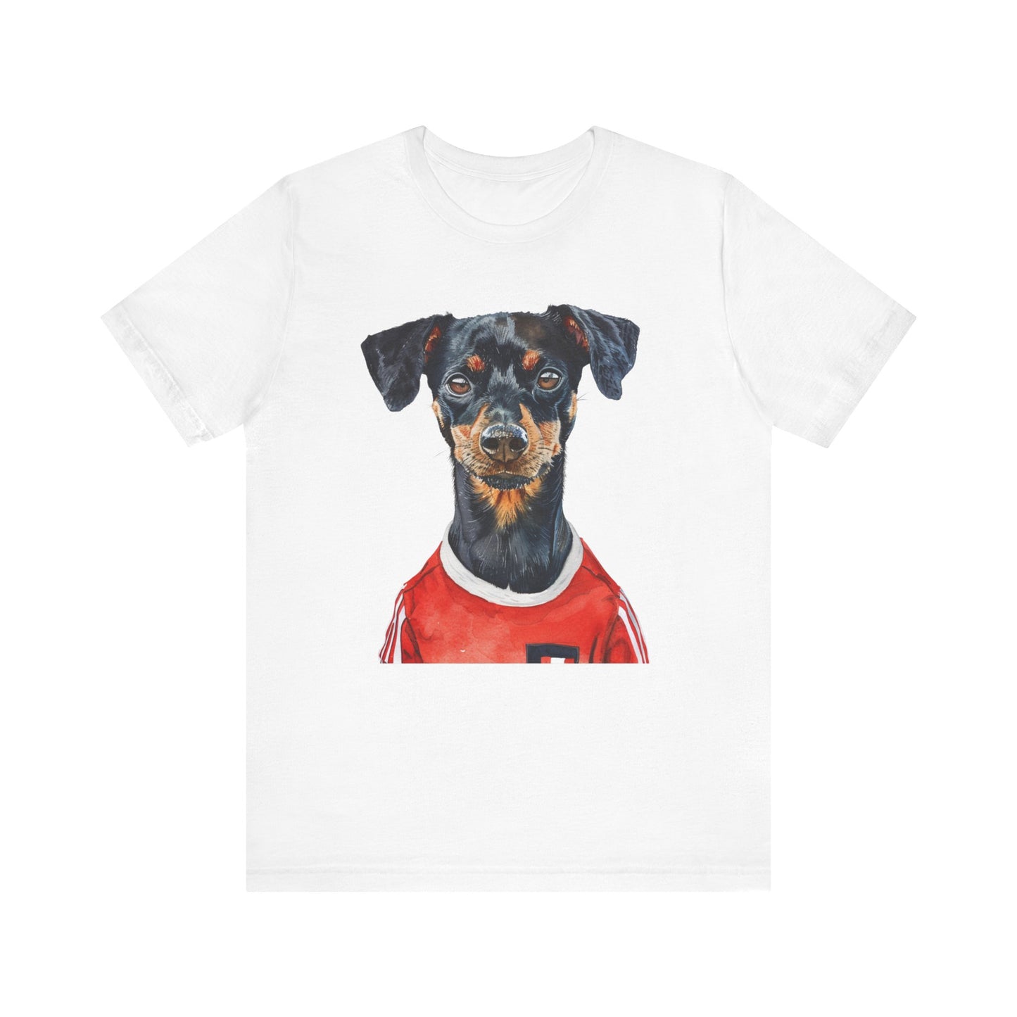 Unisex T-Shirt Fußball Fan Wuffis I EM 2024 I Österreichischer Pinscher I Team Österreich