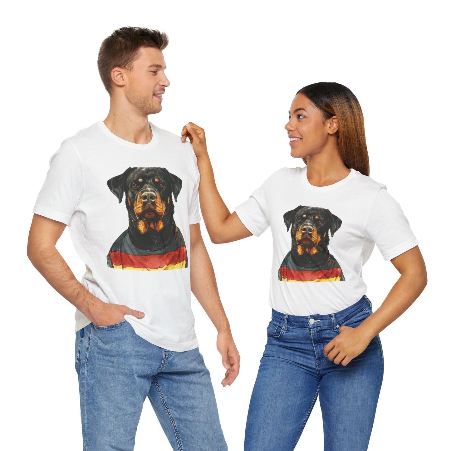 Unisex T-Shirt Fußball Fan Wuffis I EM 2024 I Rottweiler  I Team Deutschland