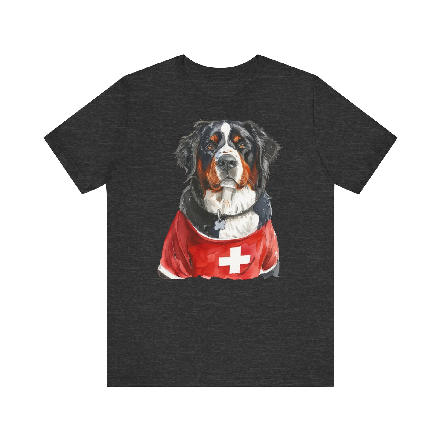 Unisex T-Shirt Fußball Fan Wuffis I EM 2024 I Berner Sennenhund I Team Schweiz