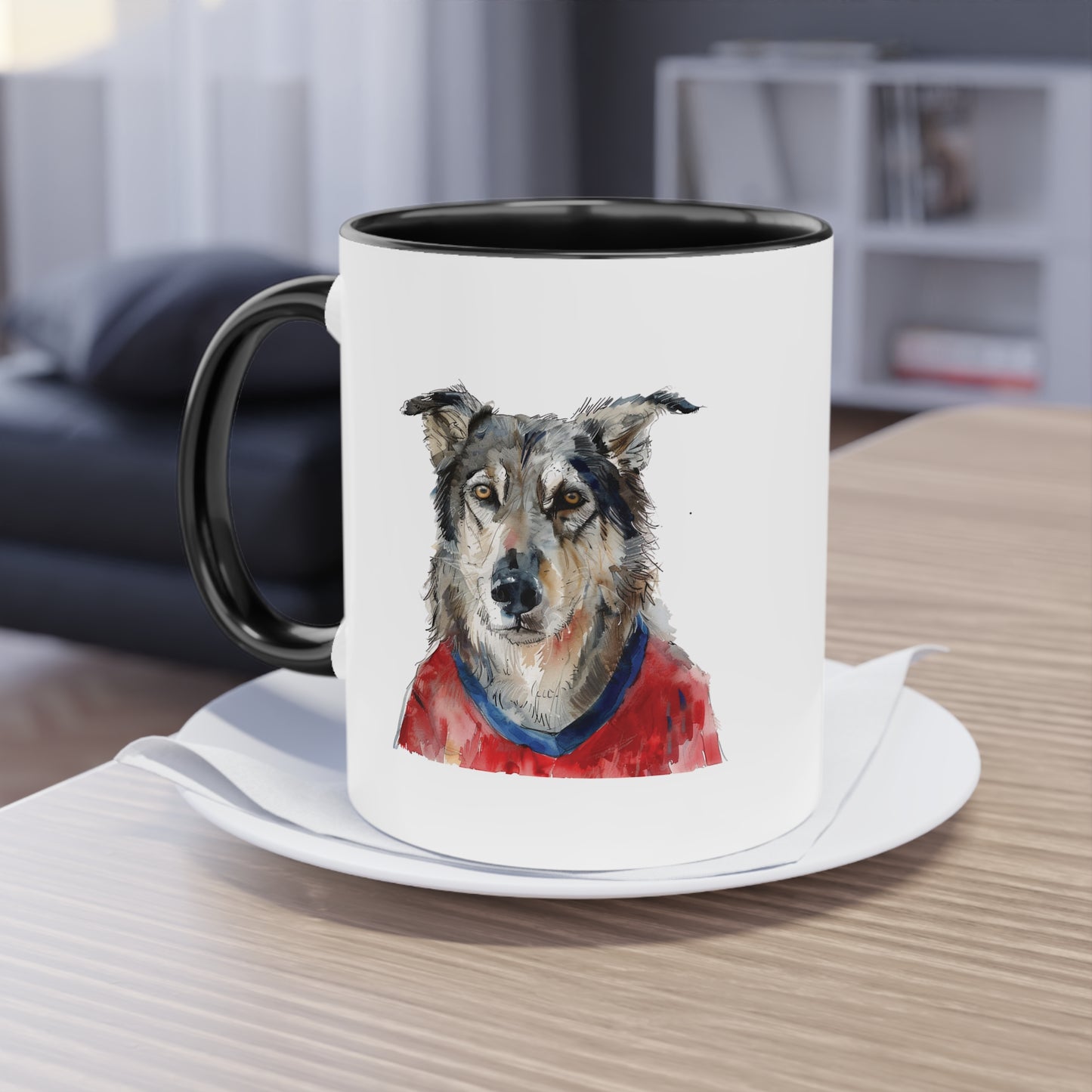 Hunde Tasse Fußball Fan Wuffis I EM 2024 I Tschechoslowakischer Wolfshund  I Team Tschechien