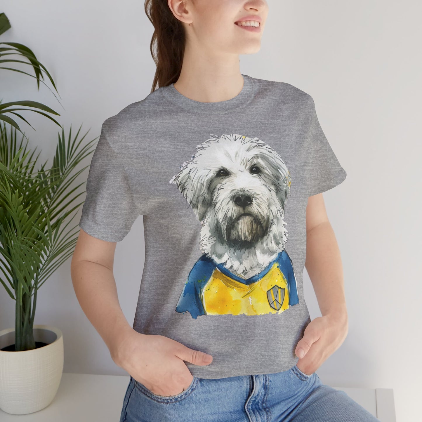 Unisex T-Shirt Fußball Fan Wuffis I EM 2024 I Ukrainischer Schäferhund I Team Ukraine