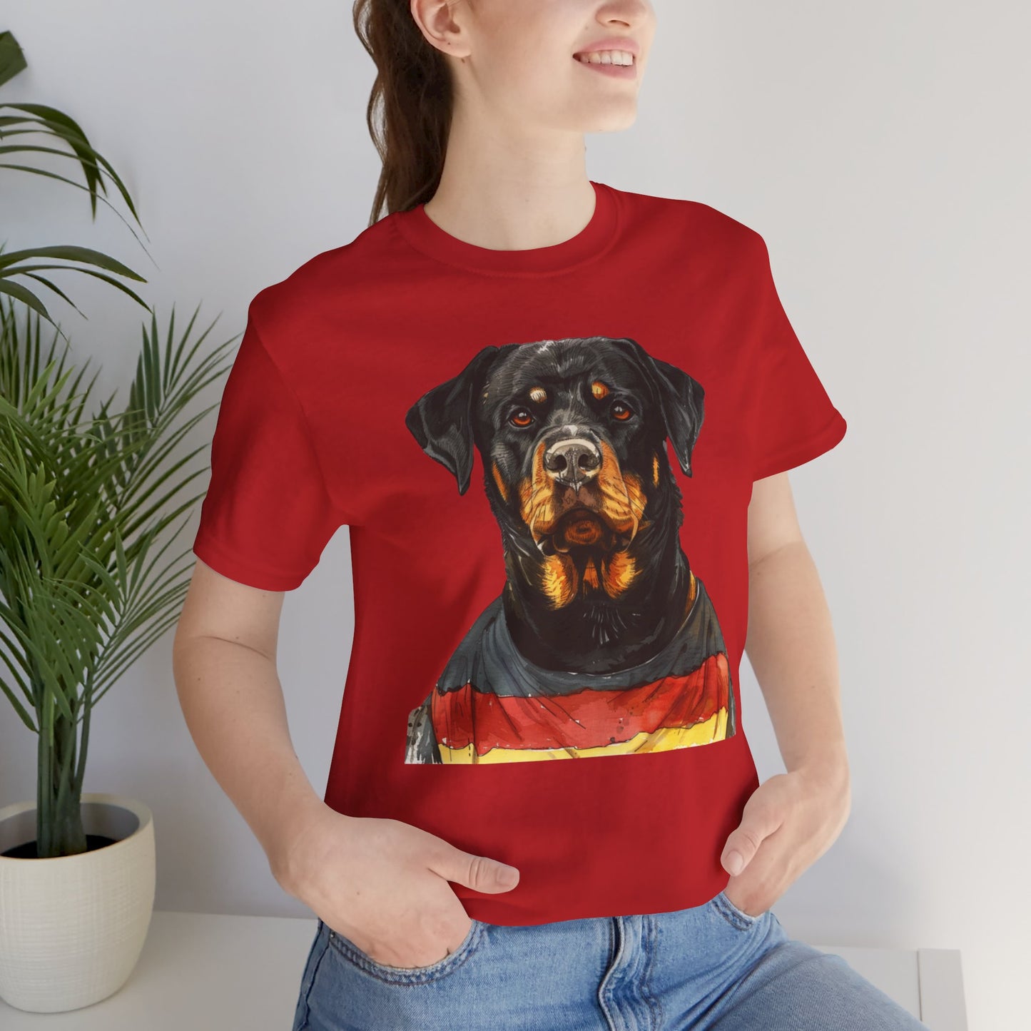 Unisex T-Shirt Fußball Fan Wuffis I EM 2024 I Rottweiler  I Team Deutschland