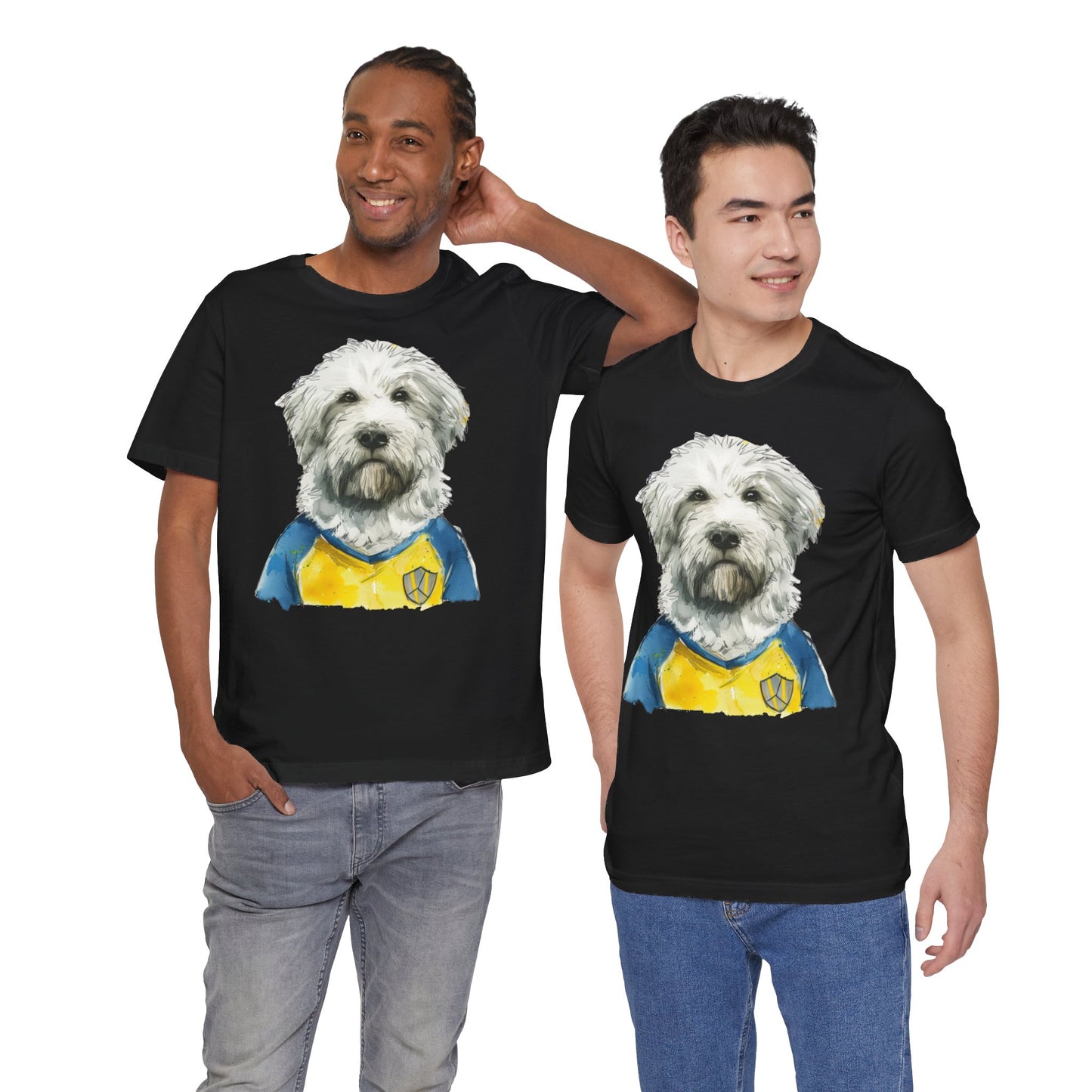 Unisex T-Shirt Fußball Fan Wuffis I EM 2024 I Ukrainischer Schäferhund I Team Ukraine