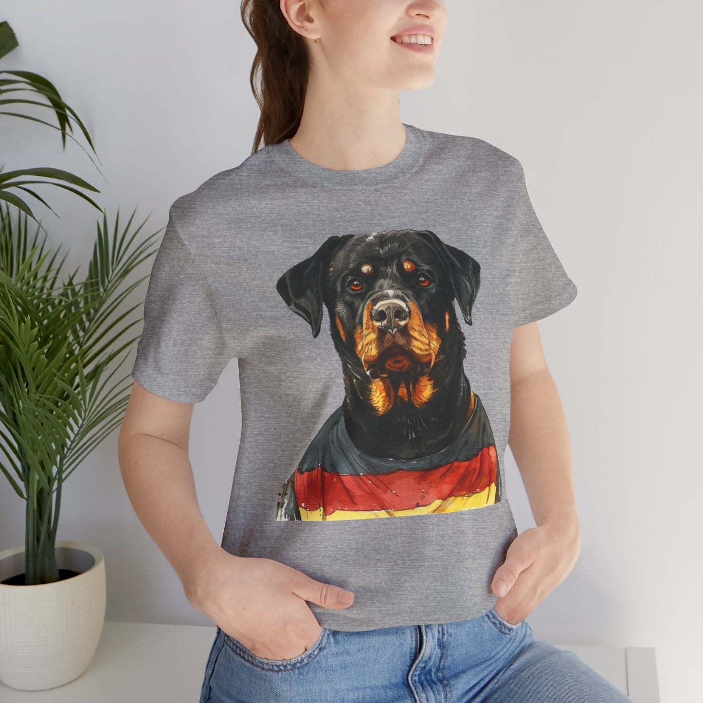 Unisex T-Shirt Fußball Fan Wuffis I EM 2024 I Rottweiler  I Team Deutschland