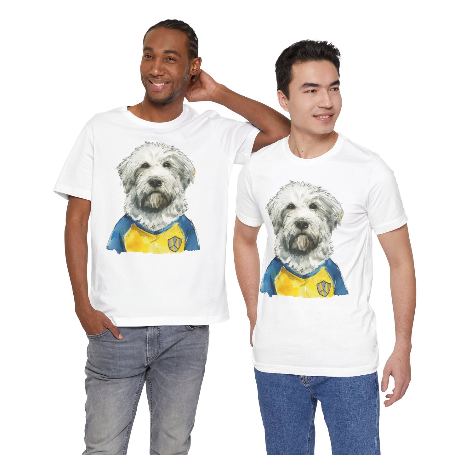 Unisex T-Shirt Fußball Fan Wuffis I EM 2024 I Ukrainischer Schäferhund I Team Ukraine