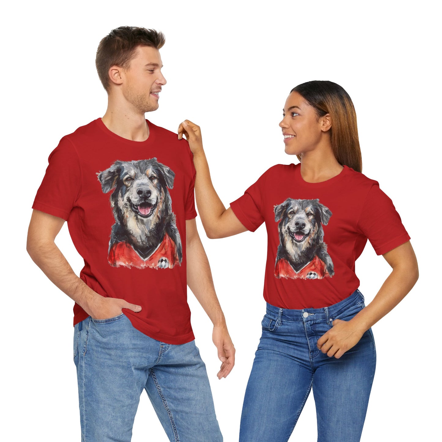 Unisex T-Shirt Fußball Fan Wuffis I EM 2024 I Albanischer Schäferhund I Team Albanien