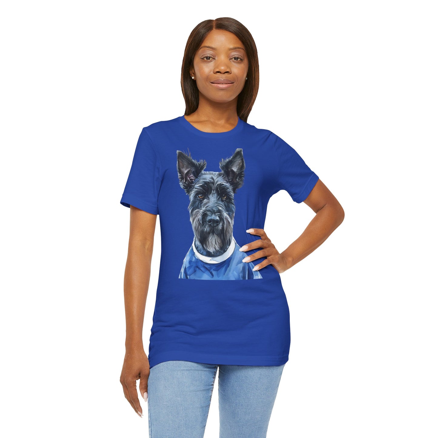 Unisex T-Shirt Fußball Fan Wuffis I EM 2024 I Scottish Terrier I Team Schottland