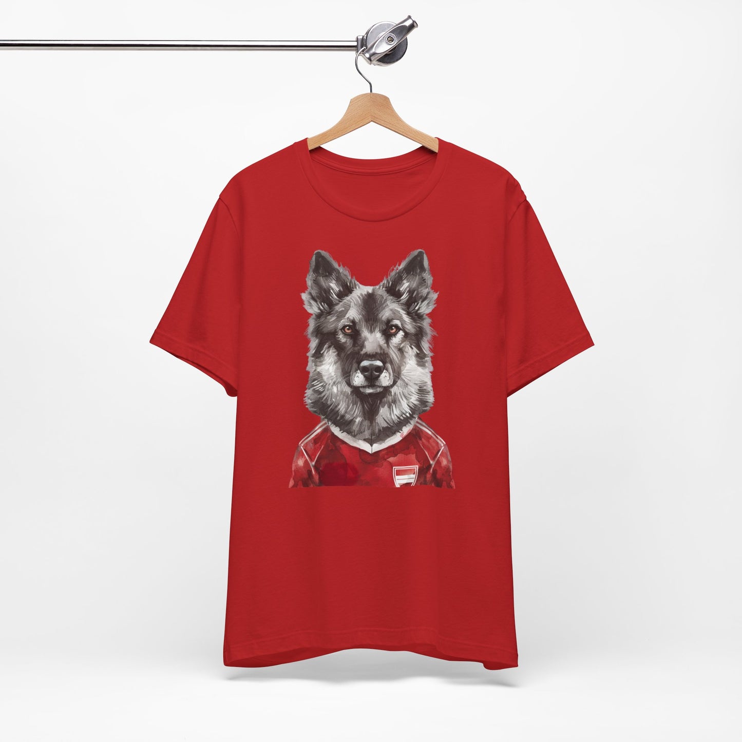 Unisex T-Shirt Fußball Fan Wuffis I EM 2024 I Gronlandshund I Team Dänemark