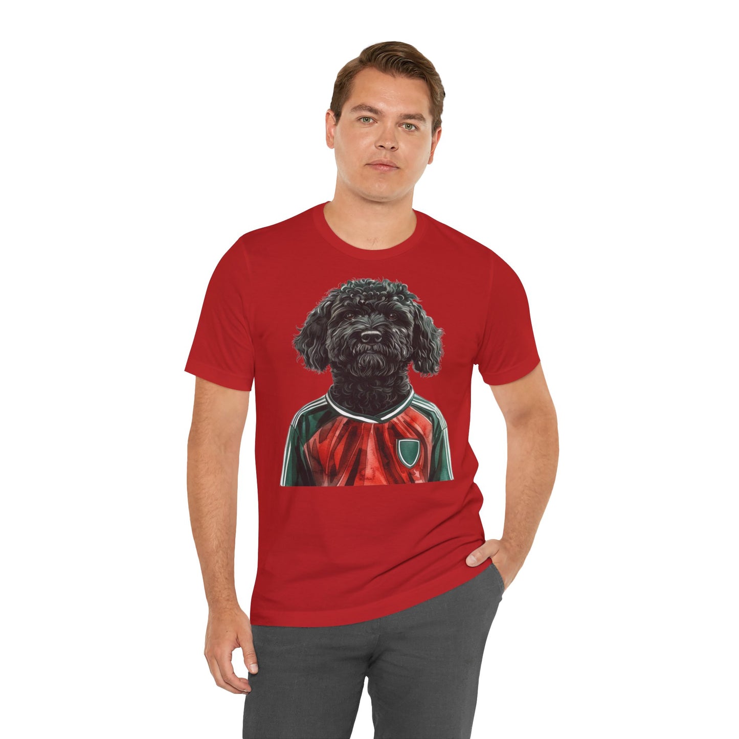 Unisex T-Shirt Fußball Fan Wuffis I EM 2024 I Ungarischer Hirtenhund I Team Ungarn