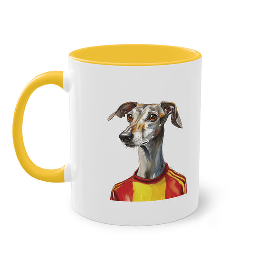 Hunde Tasse Fußball Fan Wuffis I EM 2024 I Galgo Espanol I Team Spanien