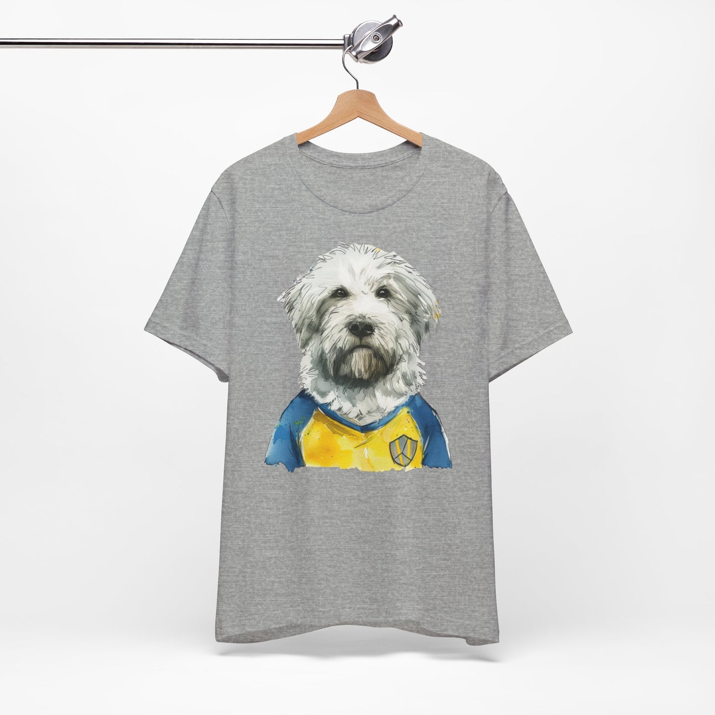 Unisex T-Shirt Fußball Fan Wuffis I EM 2024 I Ukrainischer Schäferhund I Team Ukraine