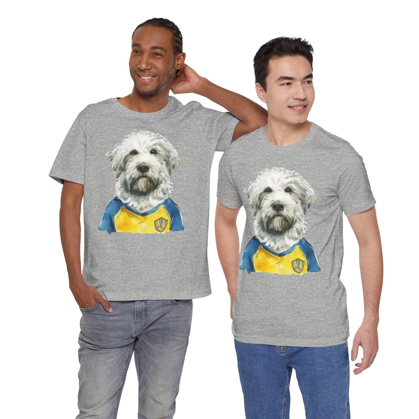 Unisex T-Shirt Fußball Fan Wuffis I EM 2024 I Ukrainischer Schäferhund I Team Ukraine