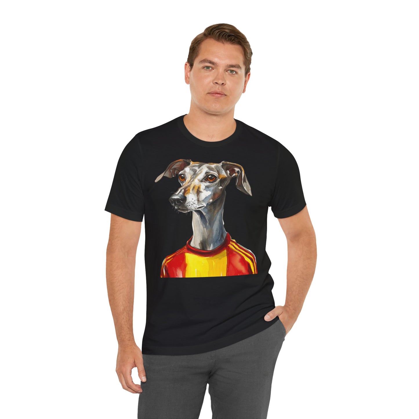 Unisex T-Shirt Fußball Fan Wuffis I EM 2024 I Galgo Espanol I Team Spanien