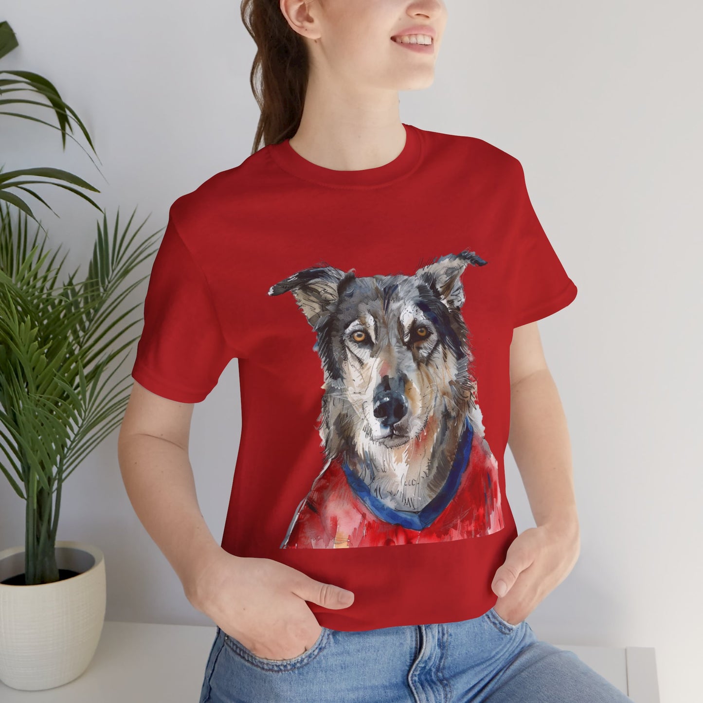 Unisex T-Shirt Fußball Fan Wuffis I EM 2024 I Tschechoslowakischer Wolfshund  I Team Tschechien