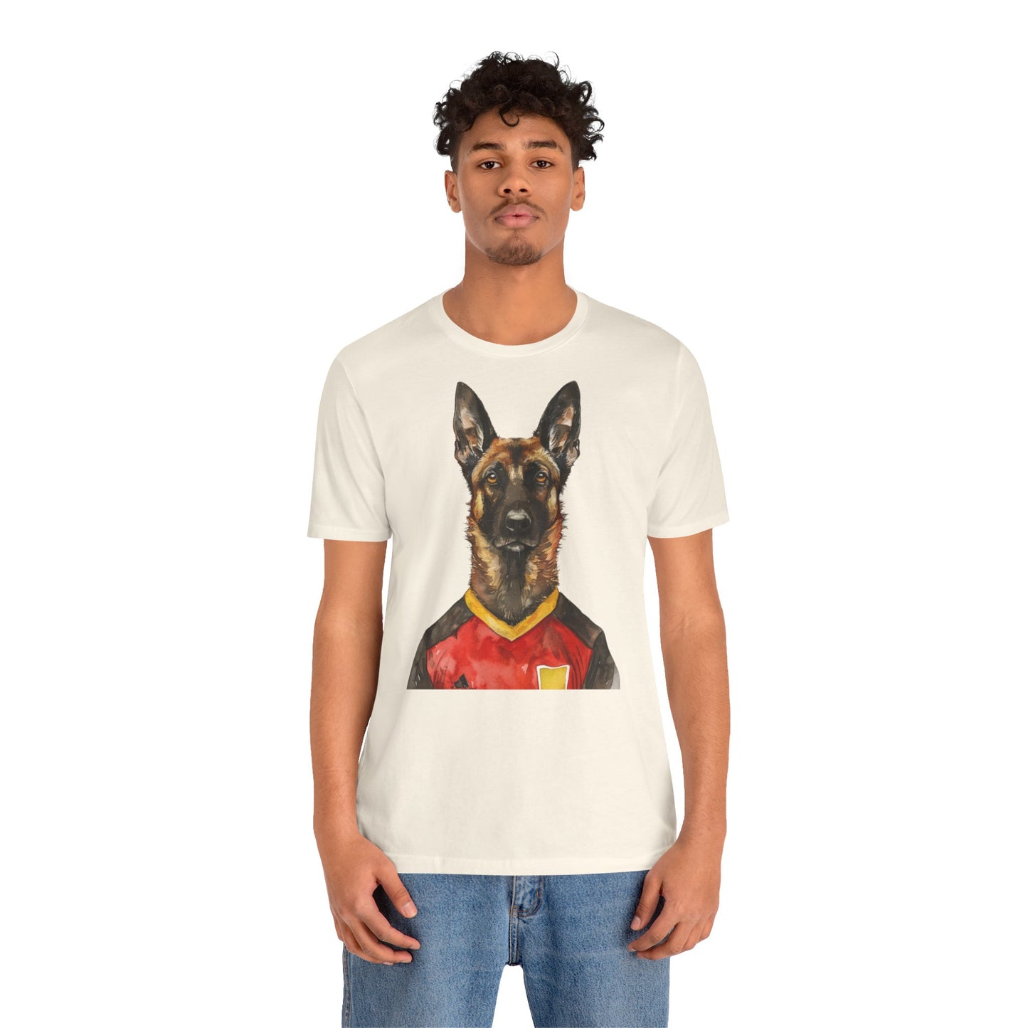 Unisex T-Shirt Fußball Fan Wuffis I EM 2024 I Malinois I Team Belgien