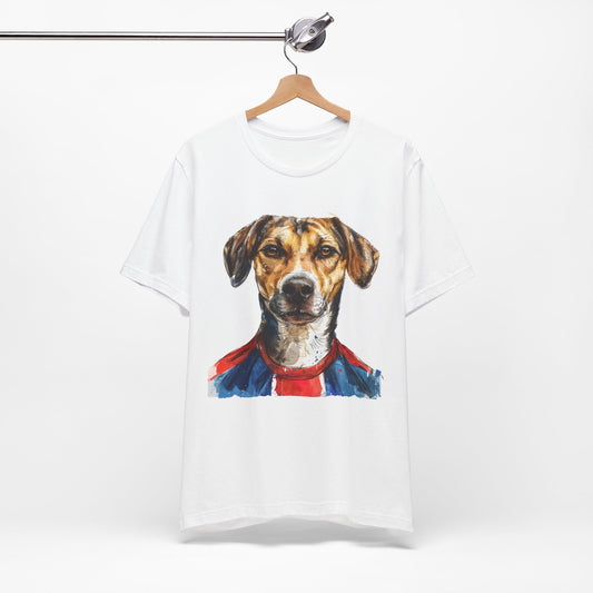 T-Shirt zur EM  Hund im Fußball Trikot Serbien