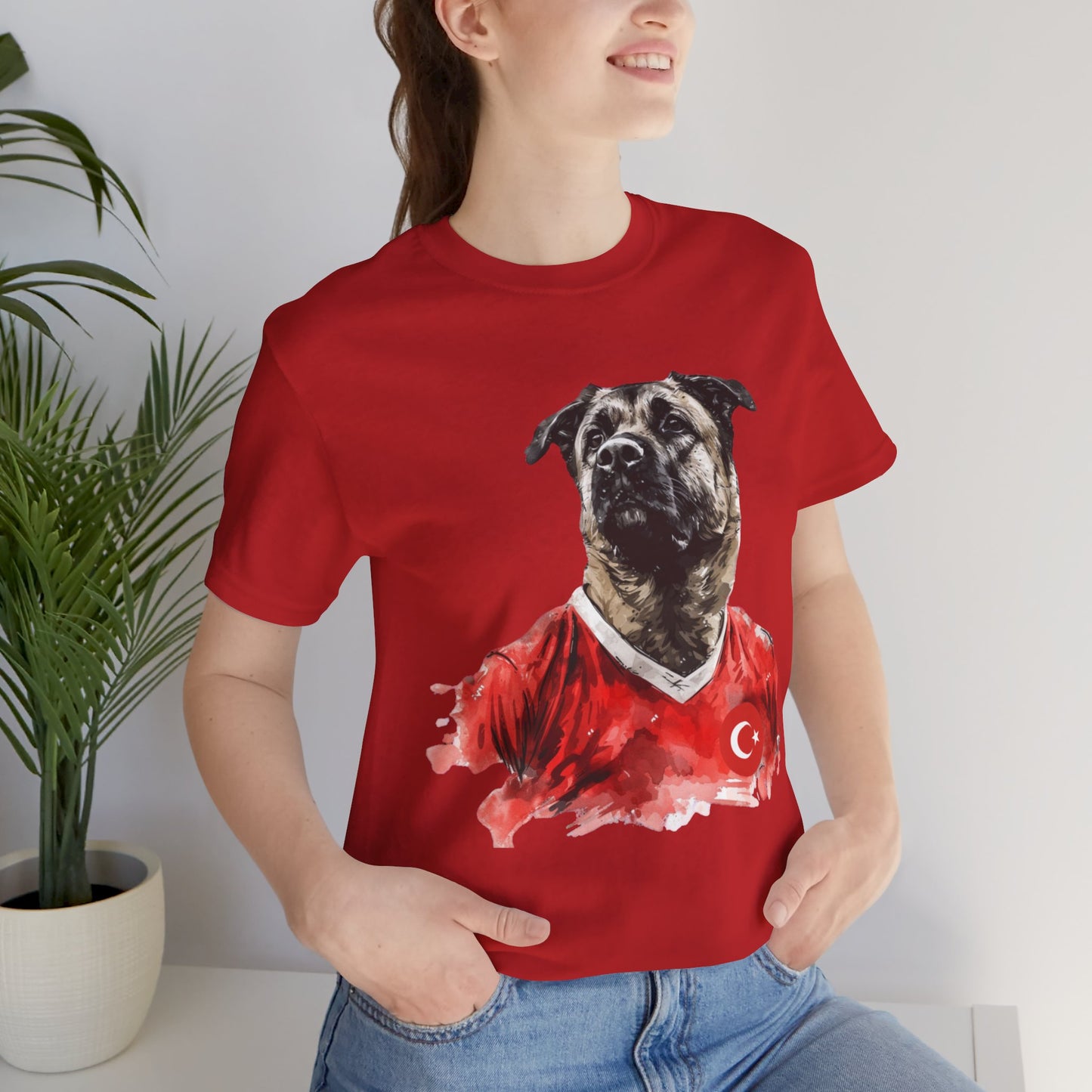 Unisex T-Shirt Fußball Fan Wuffis I EM 2024 I Kangal  I Team Türkiye