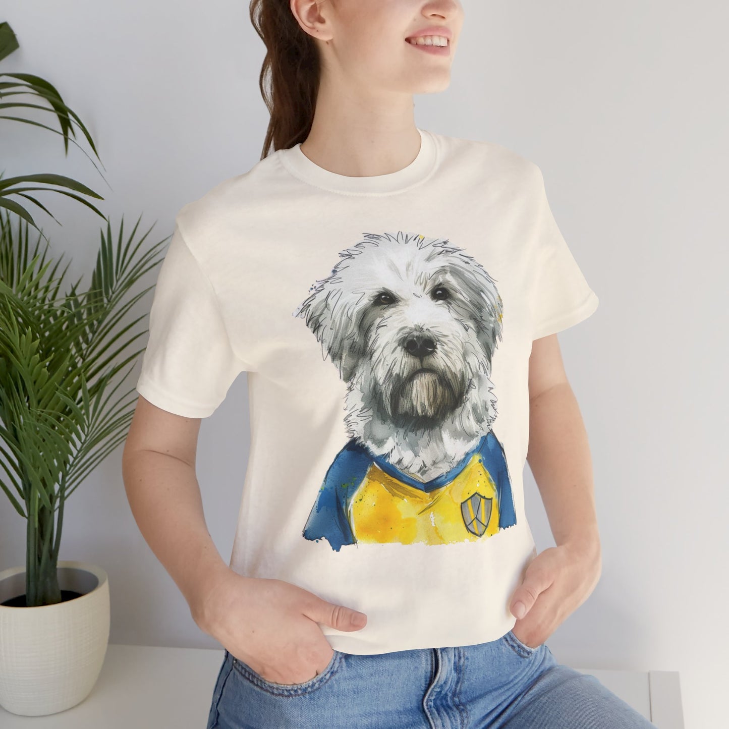 Unisex T-Shirt Fußball Fan Wuffis I EM 2024 I Ukrainischer Schäferhund I Team Ukraine