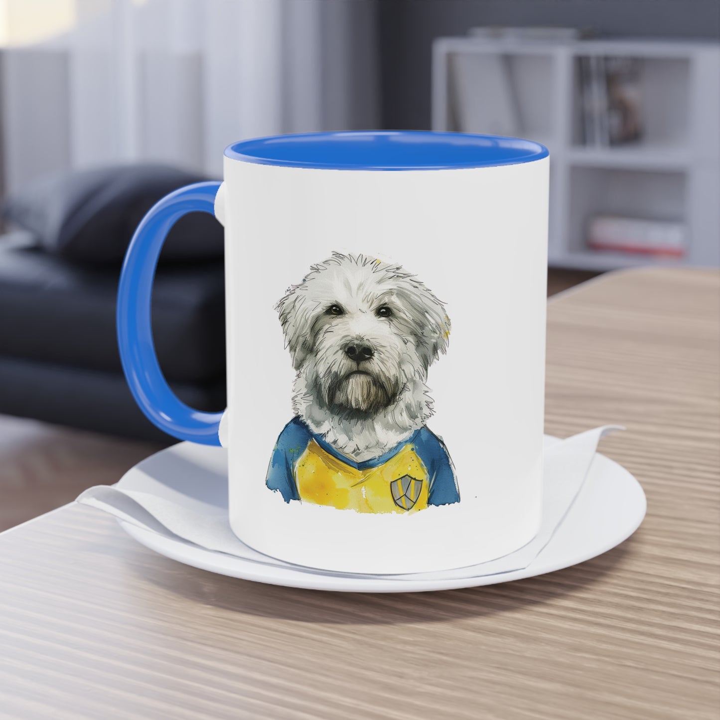 Hunde Tasse Fußball Fan Wuffis I EM 2024 I Ukrainischer Schäferhund I Team Ukraine