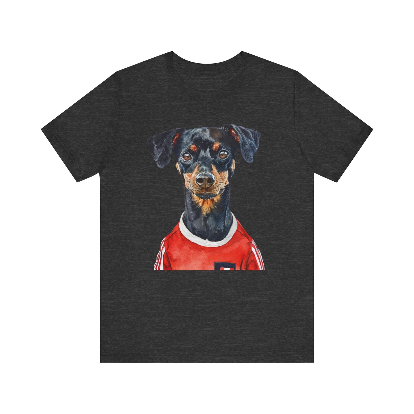 Unisex T-Shirt Fußball Fan Wuffis I EM 2024 I Österreichischer Pinscher I Team Österreich