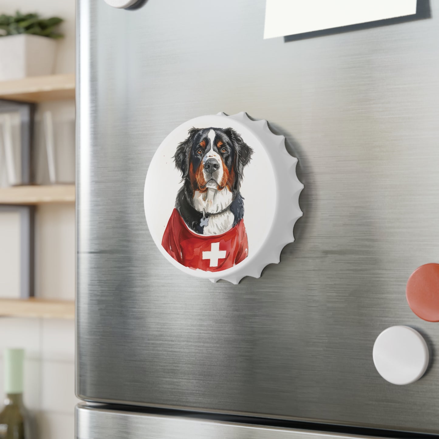 Bark & Brew I Flaschenöffner mit Hundemotiven I Berner Sennenhund I EM 2024 I Team Schweiz