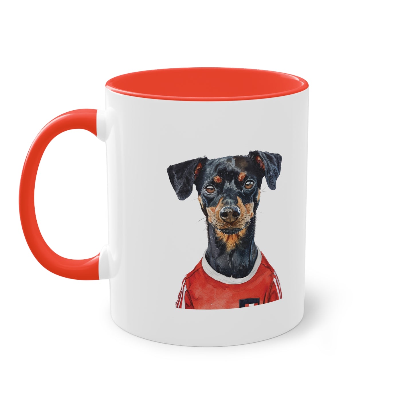 Hunde Tasse Fußball Fan Wuffis I EM 2024 I Österreichischer Pinscher I Team Österreich